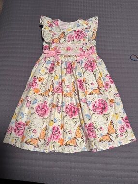 Bonnie Jean Smocked Rose & Butterfly Dress